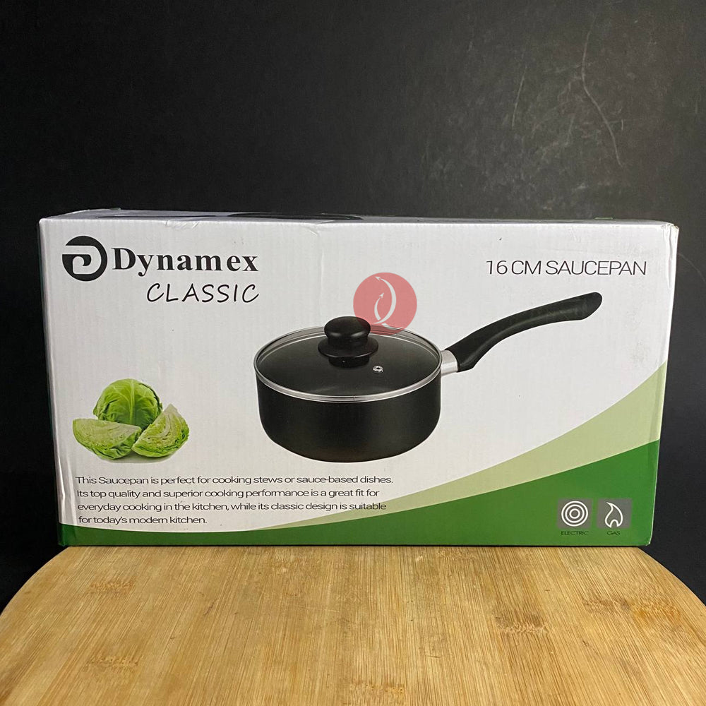 Saucepan Dynamex 16cm w/Lid | Heat Resistant | Thick Aluminum for fast Heating