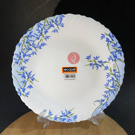 Arcopal Aliya Blue Dinner Plate 25cm | Dishwasher Safe | Heat and Shock resistant