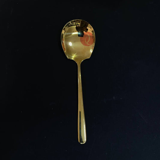 Serving Spoon Gold Plated | Thicken Stainless Steel | 22.5cm