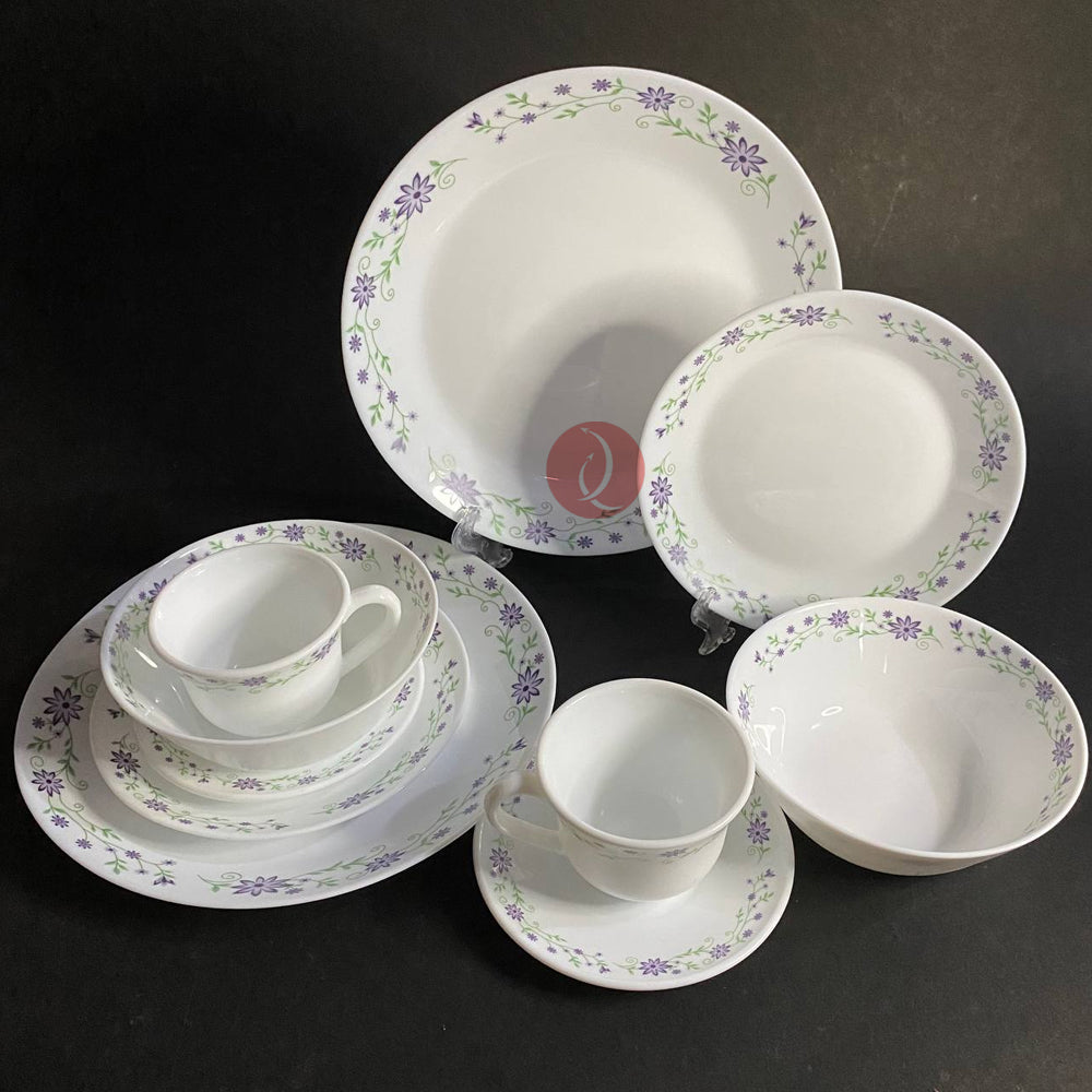 Opal Dinner Set Royal Dine Violette 10pcs Set | Dinner Plate | Dessert Plate | Cup & Saucer