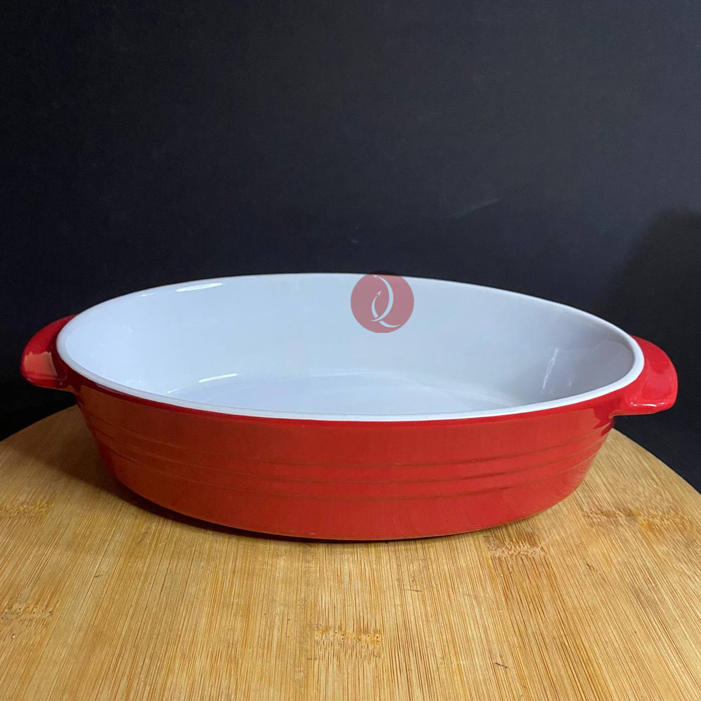 Royal Dine Montana 1.3L Red Oval Baking Dish | Oven Safe | Serving Dish | Microwave Safe