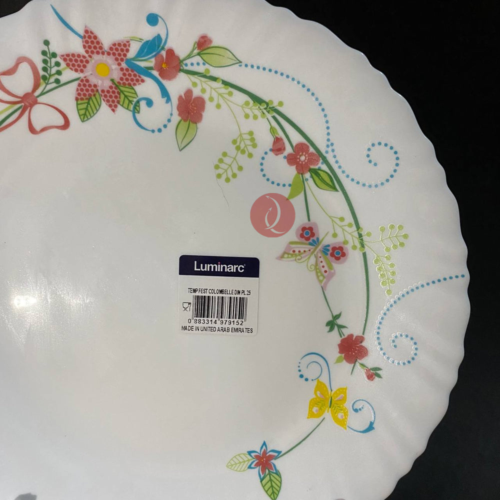 Luminarc Feston Colombelle 25cm Dinner Plate | Dishwasher Safe | Heat and Shock resistant