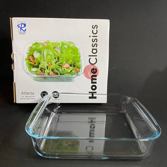 Royal Dine Atlanta Baking Dish 1.8L | Borosilicate Glass | Microwave | Oven Safe