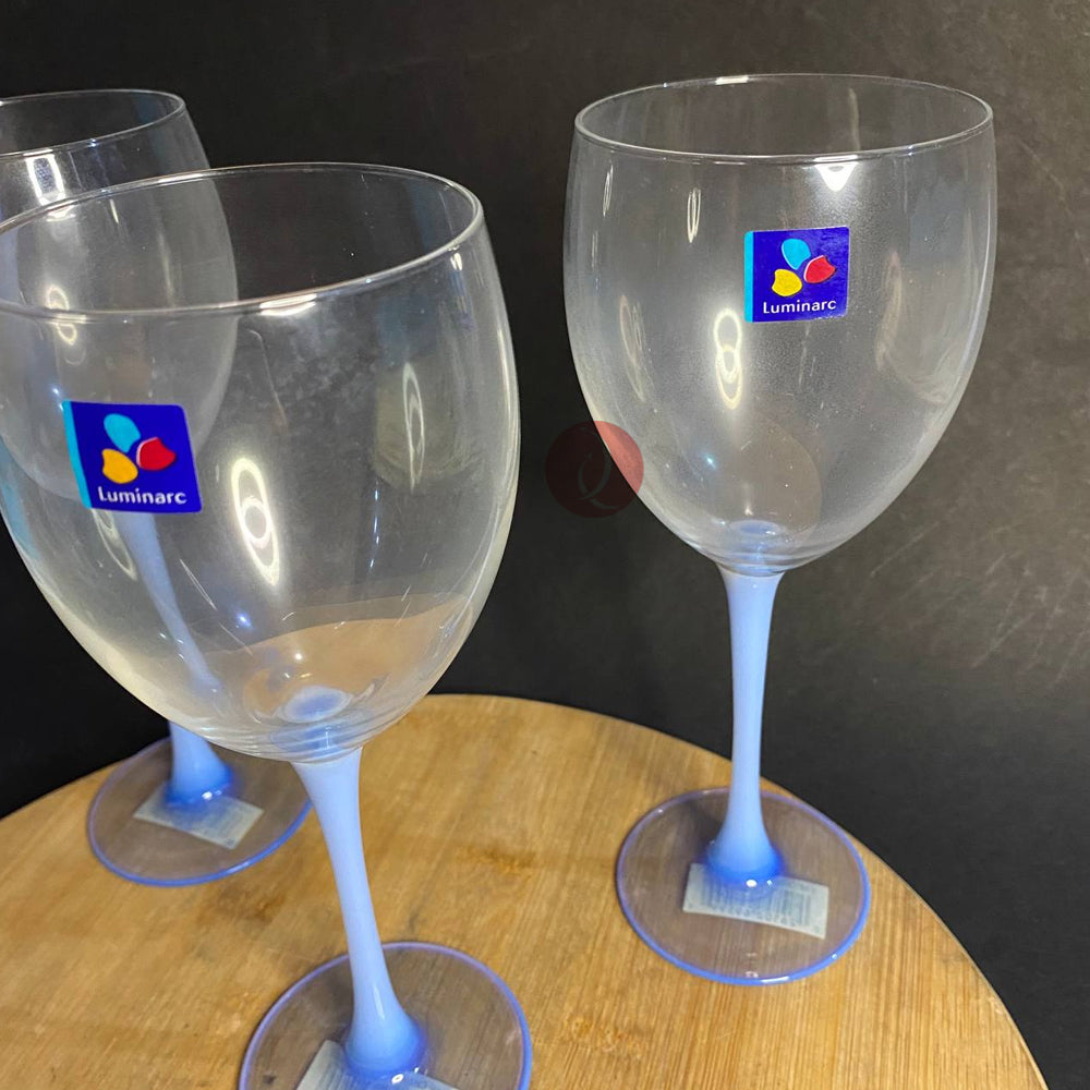 Luminarc 3pcs Wine Glass | Charm Aqua Blue | 35cl - 11.3/4 oz.