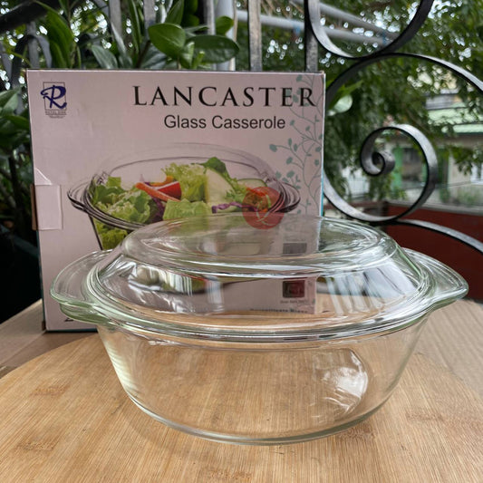 Glass Casserole Royal Dine Lancaster 2L | Microwave | Oven Safe | Borosilicate Glass