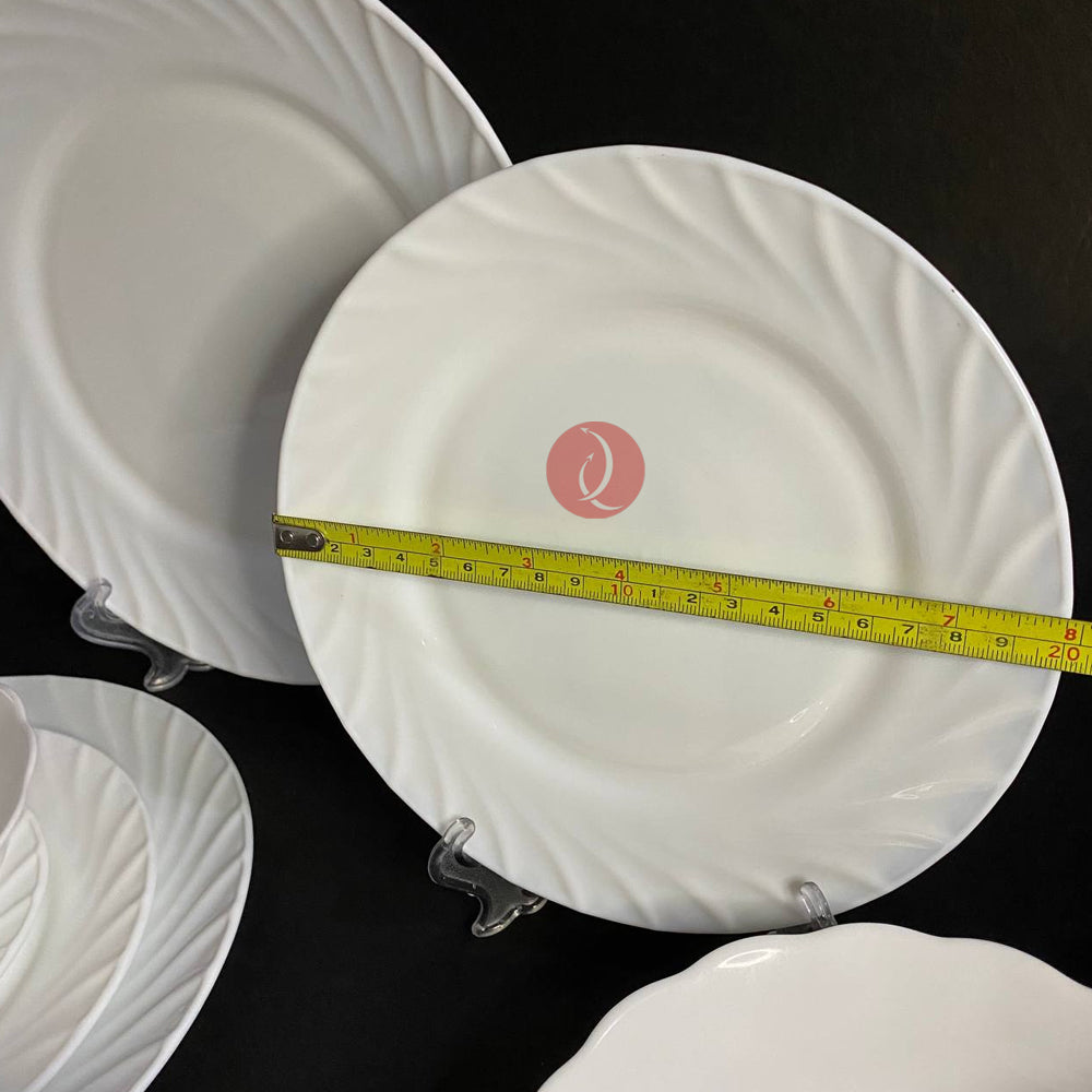 Opal White Dinner Set Royal Dine Madison 10pcs Set | Plates | Dessert Plate | Bowl | Cups & Saucer