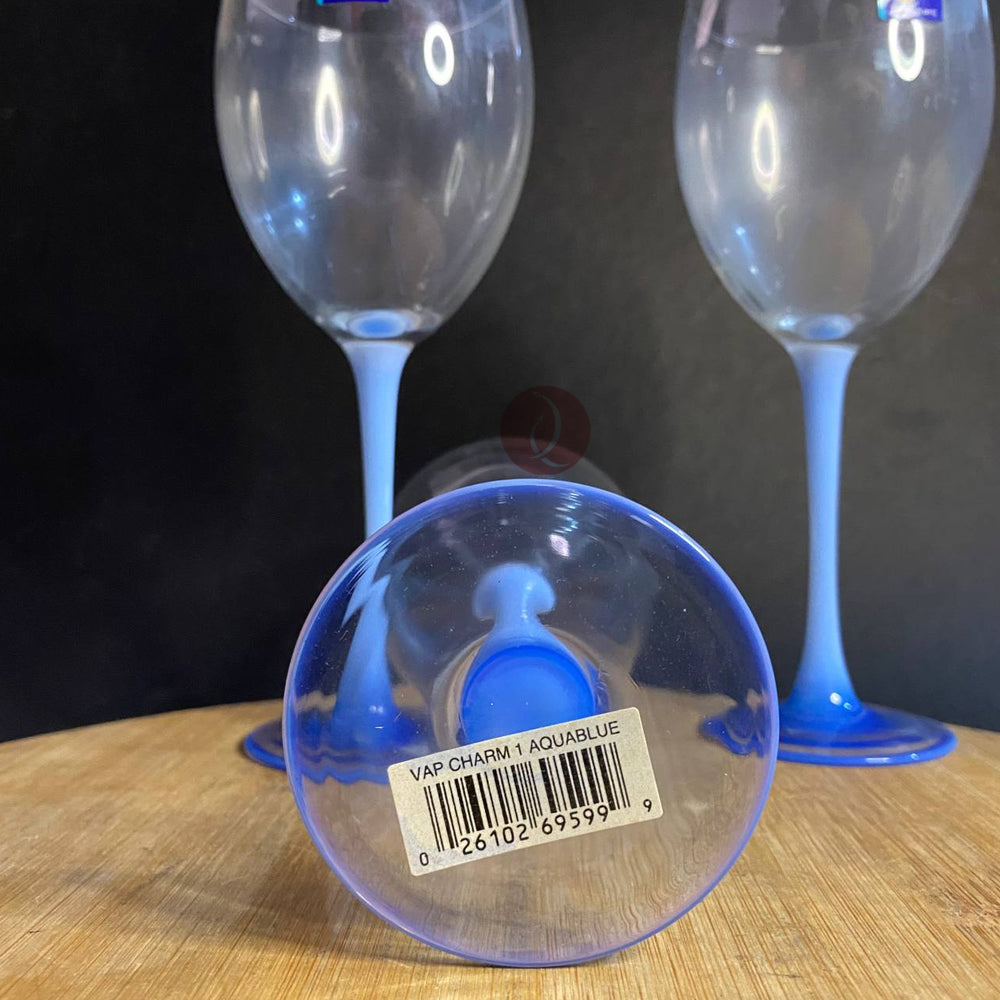 Luminarc 3pcs Wine Glass | Charm Aqua Blue | 35cl - 11.3/4 oz.