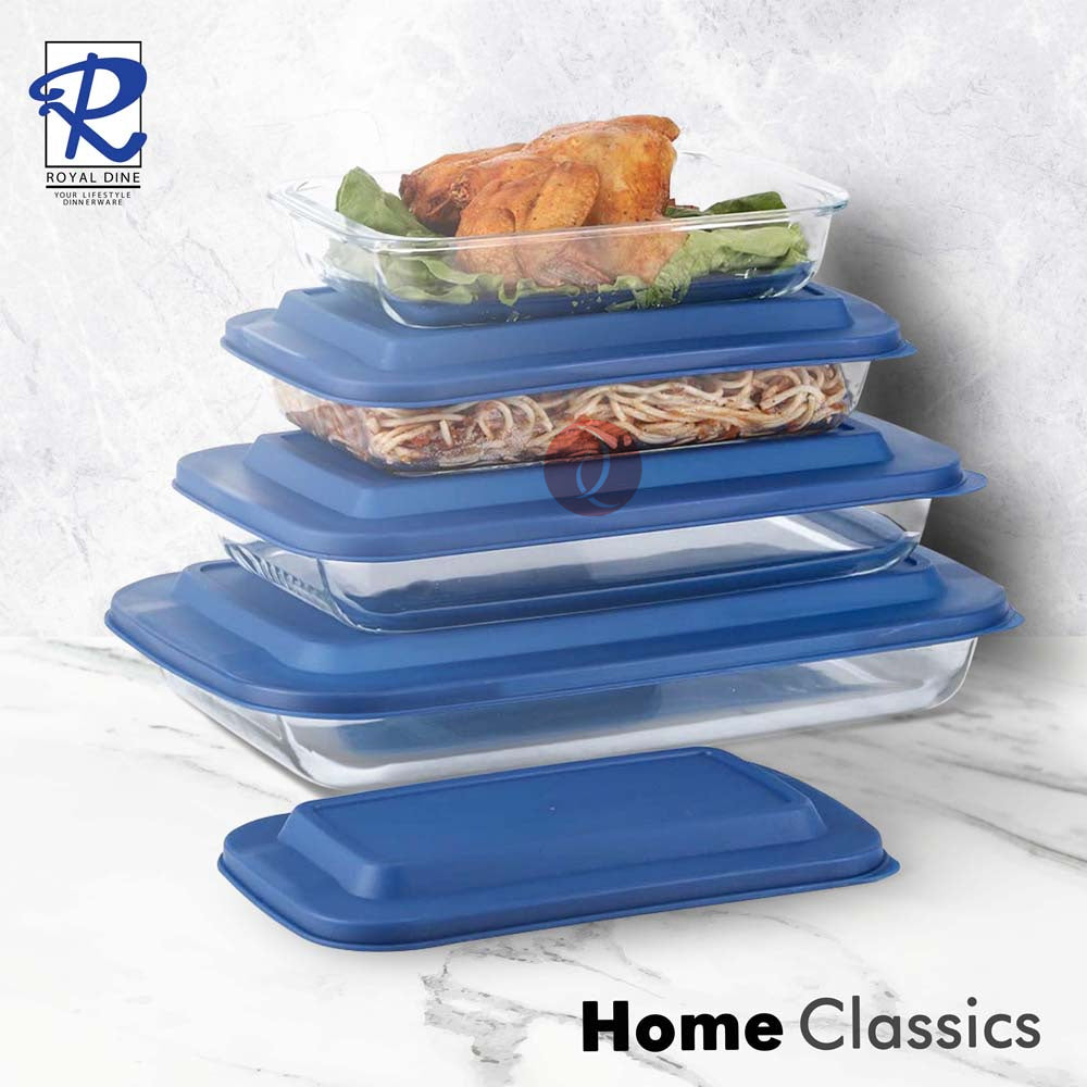 Royal Dine Hampton Baking Dish 1L  | Microwave Oven Safe | Borosilicate Glass