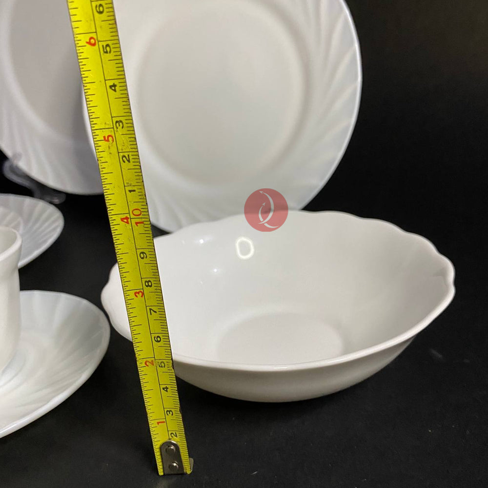 Opal White Dinner Set Royal Dine Madison 10pcs Set | Plates | Dessert Plate | Bowl | Cups & Saucer