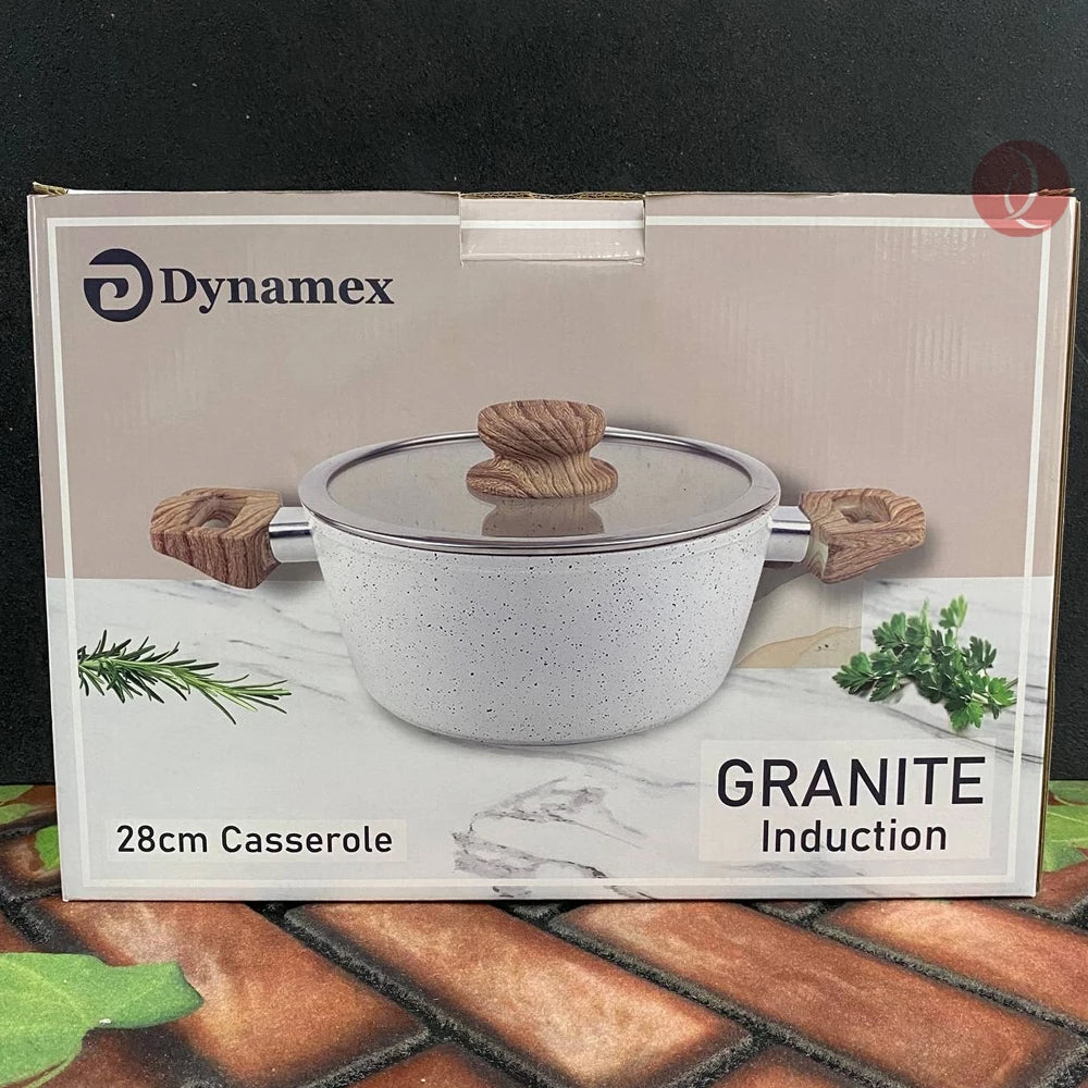 Dynamex Granite Induction Casserole 28cm | Non Stick Coating | Cookware