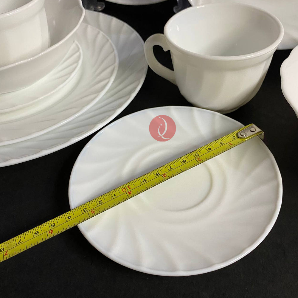 Opal White Dinner Set Royal Dine Madison 10pcs Set | Plates | Dessert Plate | Bowl | Cups & Saucer