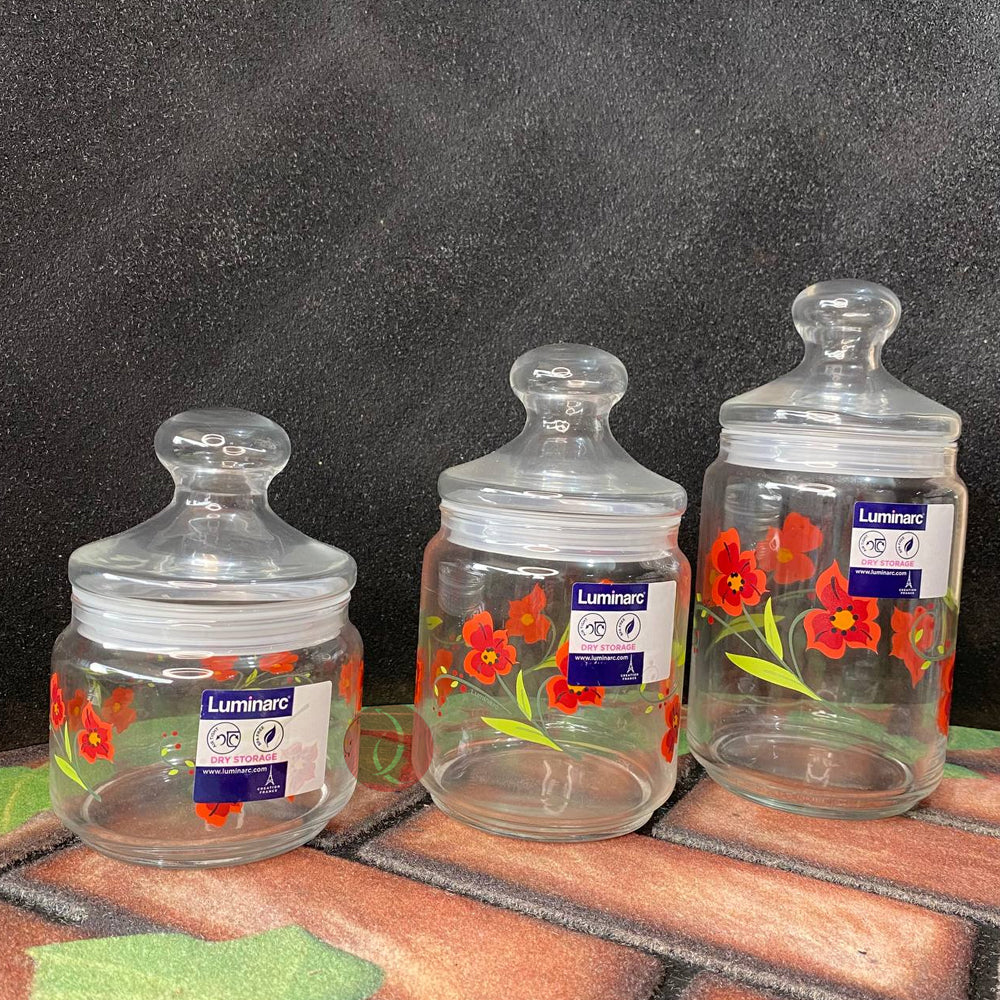 Luminarc Anthia 3pcs Jar Set | Storage Set | Kitchen Canister