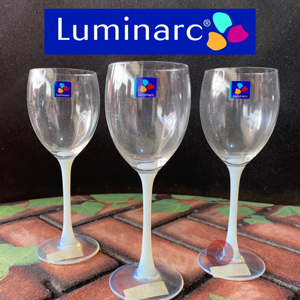 Luminarc 3pcs Wine Glass | Charm Aqua White | 69656 |  25cl - 8 1/4oz