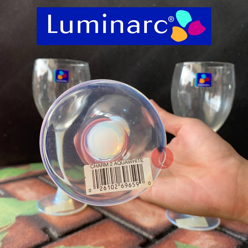 Luminarc 3pcs Wine Glass | Charm Aqua White | 69656 |  25cl - 8 1/4oz