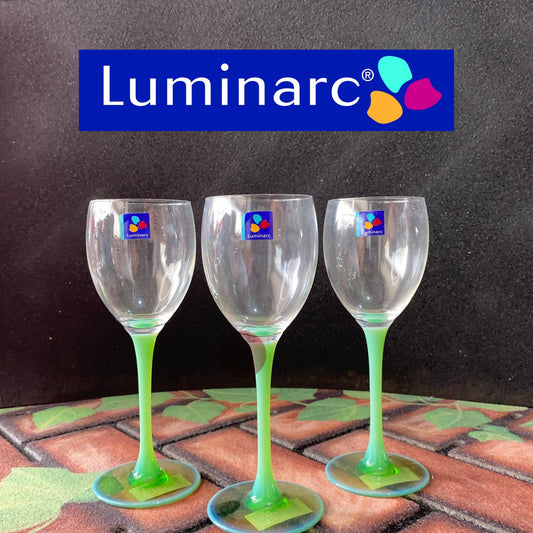 Luminarc 3pcs Wine Glass | Charm Aqua Green | 69993 | 19cl - 6 1/4oz.