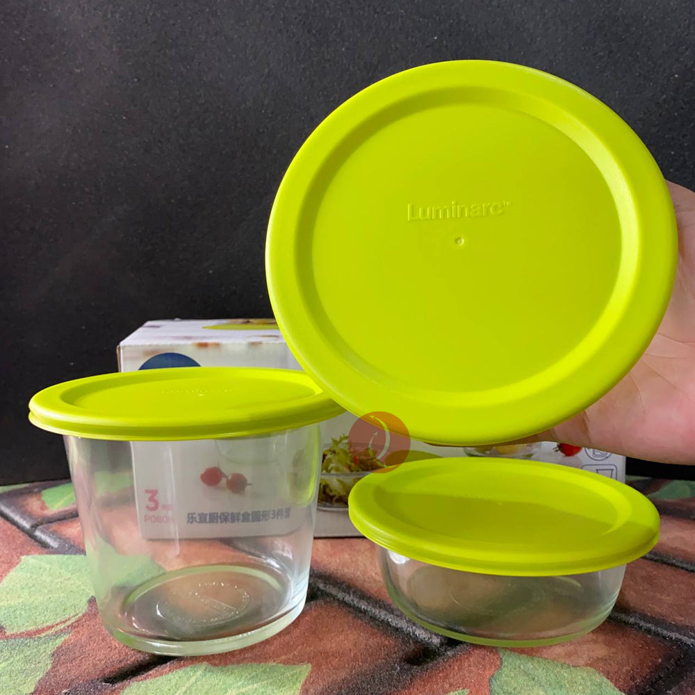 Luminarc 3pcs Food Keeper EaseJoy Food Storage Set | Microwave Safe | Tempered Glass