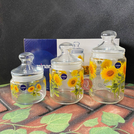 Luminarc Sunshine 3pcs Jar Set | Storage Set | Kitchen Canister